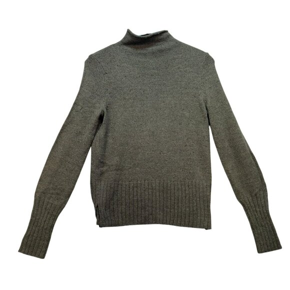 Madewell Womens Turtleneck Sweater Small Olive GreenWool Blend - Picture 1 of 11